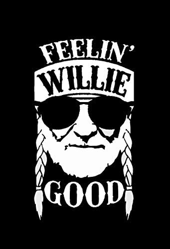Feelin Willie טוב מצחיק נלסון נוק מדבקה ויניל מדבקה | מכוניות משאיות טנדרים מחשב נייד | לבן | 6.5